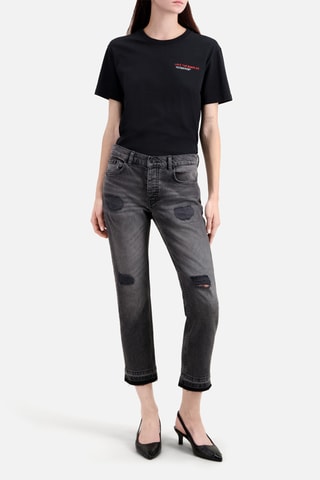 Jean droit 7/8 - Gris