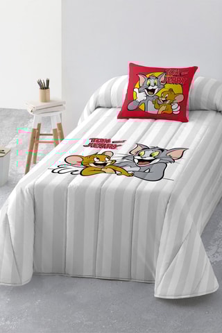 Couvre-lit Tom et Jerry - Gris et blanc