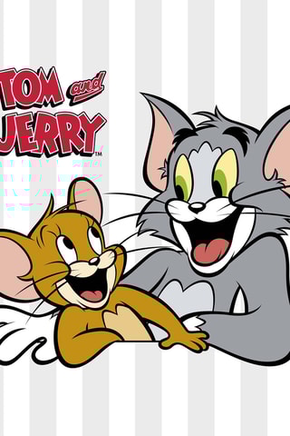 Couvre-lit Tom et Jerry - Gris et blanc