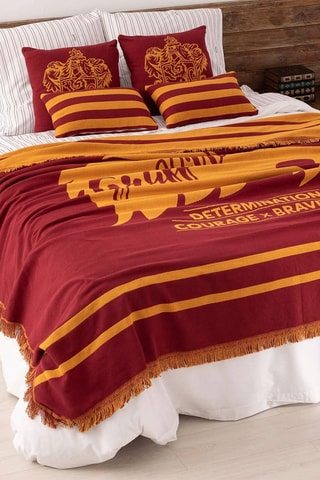 Couverture Gryffondor Harry Potter  - Bordeaux et blanc