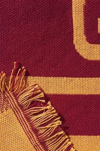 Couverture Gryffondor Harry Potter  - Bordeaux et blanc