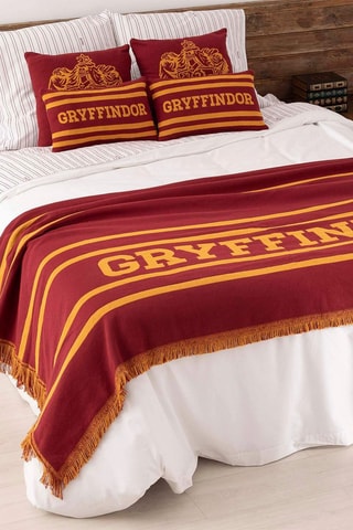 Couverture Gryffondor Harry Potter - Bordeaux et blanc
