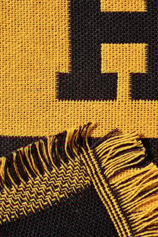 Couverture Poufsouffle Harry Potter en coton biologique - Jaune  et noir