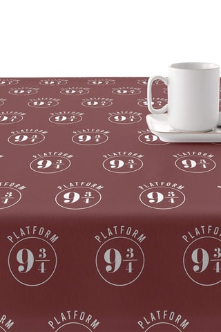 Biologisch Katoenen Tafelzeil met Afwerking van Hars Harry Potter - Bordeauxrood en Wit