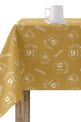 Biologisch Katoenen Tafelzeil met Afwerking van Hars Harry Potter - Geel en Wit