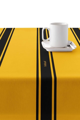 Biologisch Katoenen Tafelzeil met Afwerking van Hars Huffelpuf Harry Potter - Geel en zwart