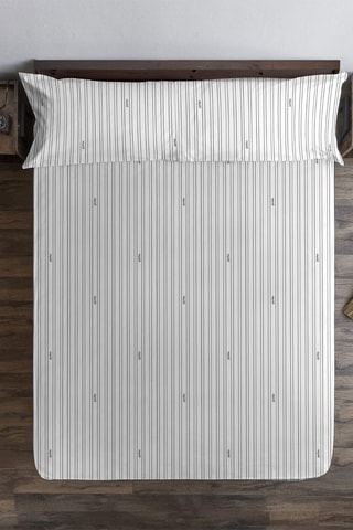 Drap-housse en coton 175 fils/cm²  Harry Potter - Blanc et noir