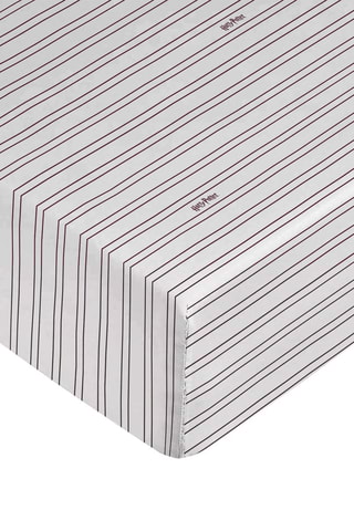 Drap-housse en coton 175 fils/cm²  Harry Potter  - Blanc et bordeaux