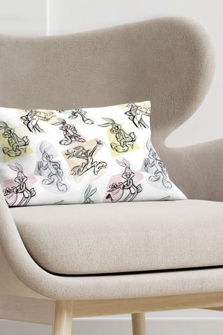 Taie d'oreiller en coton Looney Tunes - Blanc 