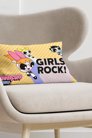 Taie d'oreiller en coton Les Super Nanas - Jaune 