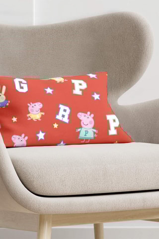 Taie d'oreiller en coton Peppa Pig - Rouge 