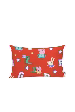 Taie d'oreiller en coton Peppa Pig - Rouge 