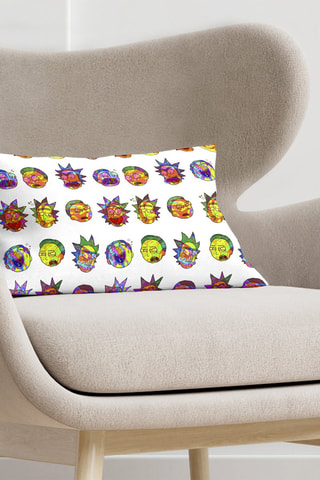 Taie d'oreiller en coton Rick et Morty - Blanc 