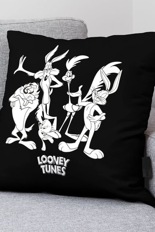 Taie d'oreiller en coton Looney Tunes - Noir
