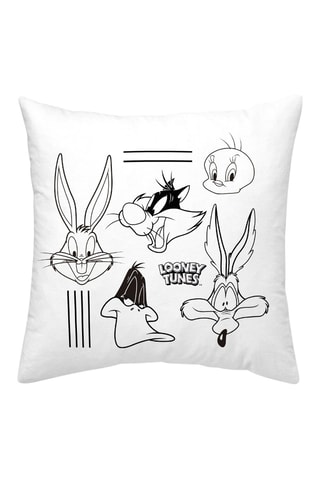 Taie d'oreiller en coton Looney Tunes - Blanc