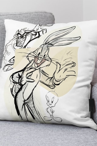 Taie d'oreiller en coton Looney Tunes - Blanc