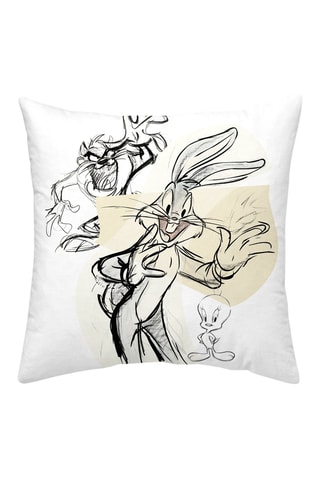 Taie d'oreiller en coton Looney Tunes - Blanc