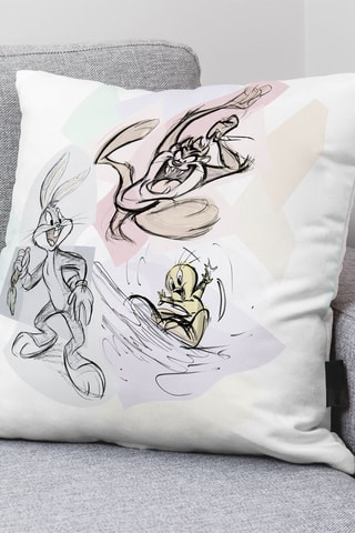 Taie d'oreiller en coton Looney Tunes - Blanc