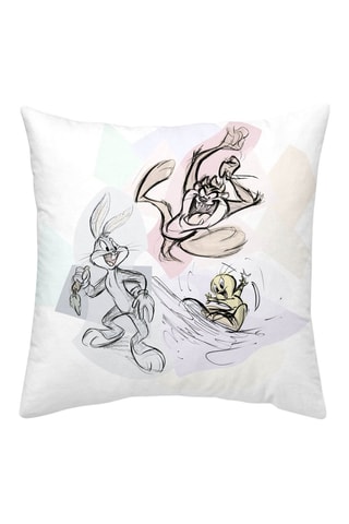 Taie d'oreiller en coton Looney Tunes - Blanc