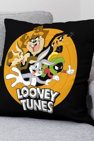 Taie d'oreiller en coton Looney Tunes - Noir 