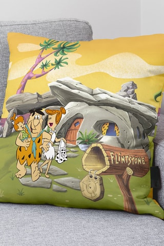 Taie d'oreiller en coton Les Pierrafeu - Jaune 