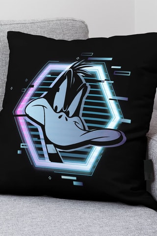 Taie d'oreiller en coton Daffy Duck Looney Tunes - Noir 