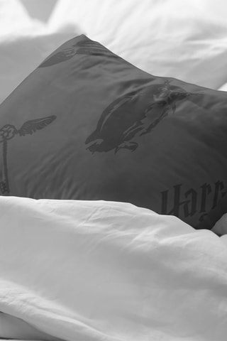 Taie d'oreiller en coton Harry Potter - Gris 