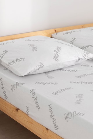 Taie d'oreiller Harry Potter - Blanc et gris