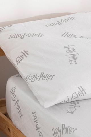 Taie d'oreiller Harry Potter - Blanc et gris