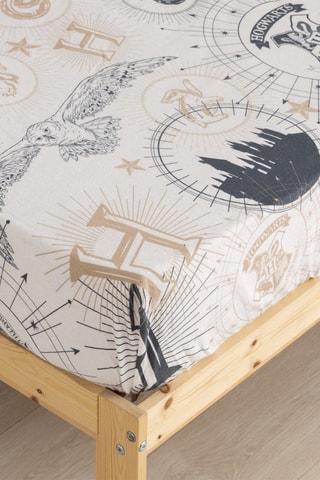 Parure de draps Harry Potter - Blanc et bleu foncé