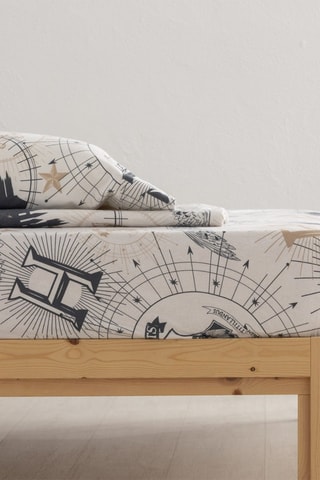 Parure de draps Harry Potter - Blanc et bleu foncé