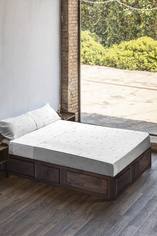 Parure de draps Harry Potter en coton - 175 fils/cm²  - Blanc et gris