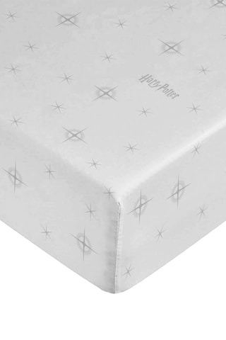 Parure de draps Harry Potter en coton - 175 fils/cm²  - Blanc et gris