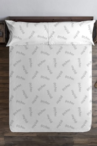 Drap-housse Harry Potter - Blanc et gris clair