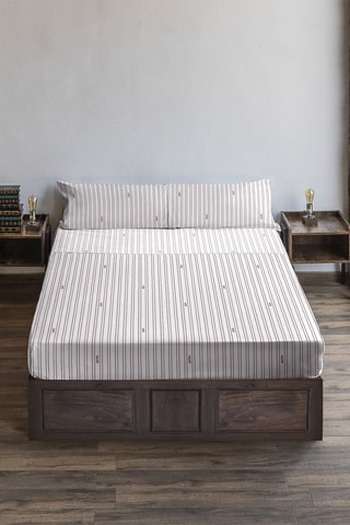 Parure de draps Harry Potter en coton - 175 fils/cm²  - Blanc et rouge