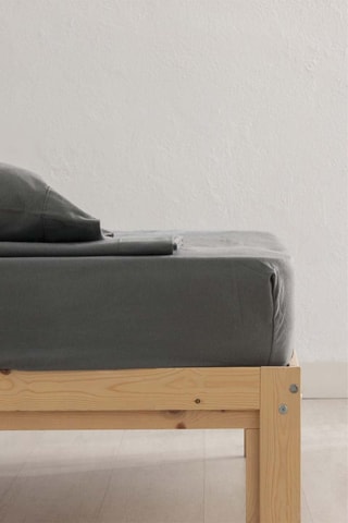 Parure de draps en flanelle de coton 105 - Anthracite