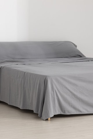 Parure de draps en flanelle de coton 105 - Gris