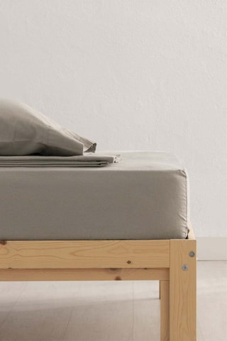 Parure de draps en flanelle de coton 105 - Taupe