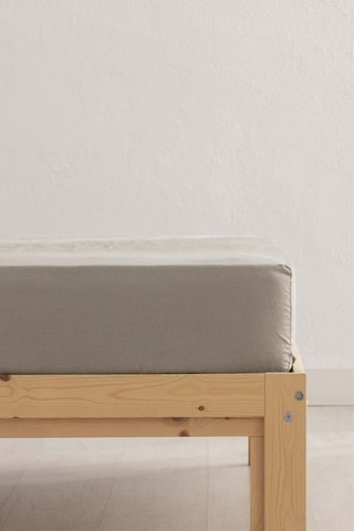 Parure de draps en flanelle de coton 105 - Taupe