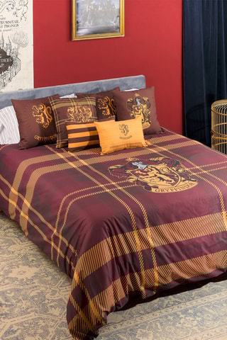 Katoenen Dekbedovertrek 175 Draad/cm² Gryffindor Harry Potter - Rood en Geel