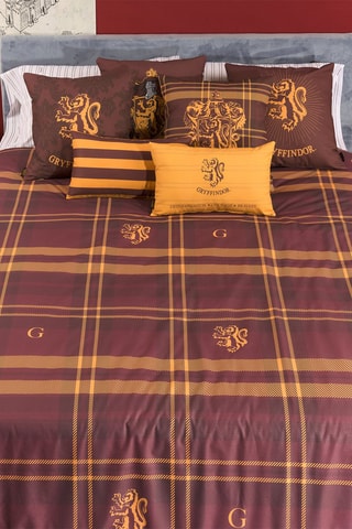 Dekbedovertrek van katoen Gryffindor Harry Potter- 175 Draad/cm²- Bordeauxrood en Goudkleurig