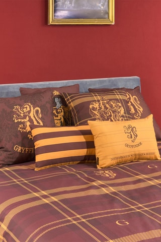 Dekbedovertrek van katoen Gryffindor Harry Potter- 175 Draad/cm²- Bordeauxrood en Goudkleurig