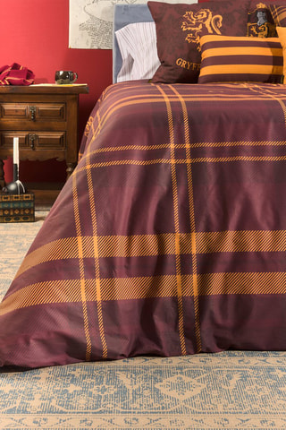 Dekbedovertrek van katoen Gryffindor Harry Potter- 175 Draad/cm²- Bordeauxrood en Goudkleurig