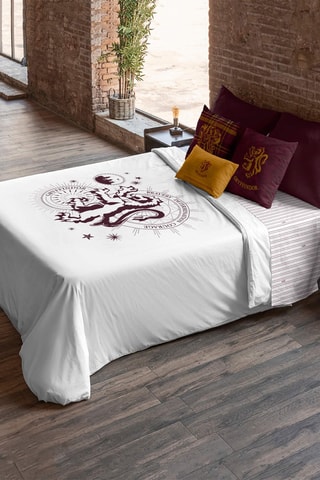 Housse de couette en coton 175 fils/cm² Gryffondor Harry Potter - Blanc et bordeaux