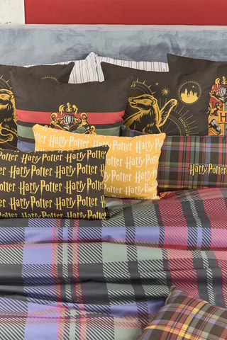 Katoenen Dekbedovertrek 175 Draad/cm² Hogwarths Harry Potter - Zwart