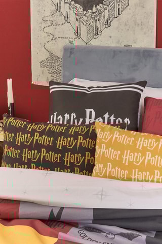 Katoenen Dekbedovertrek 175 Draad/cm² Hogwarths Harry Potter - Geel en Rood