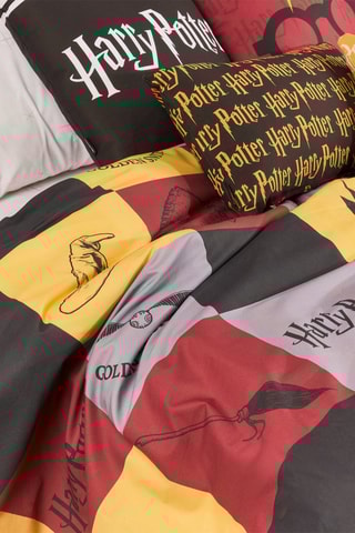 Katoenen Dekbedovertrek 175 Draad/cm² Hogwarths Harry Potter - Geel en Rood
