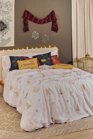 Housse de couette Hogwarts - Blanc et beige