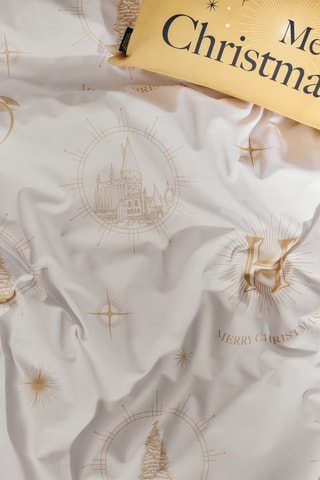 Housse de couette Hogwarts - Blanc et beige