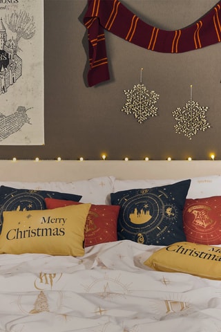 Housse de couette Hogwarts - Blanc et beige